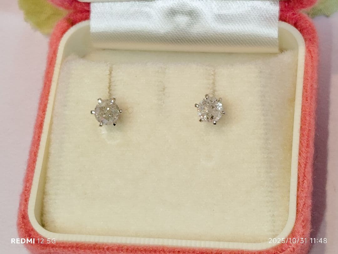 chihuahua_love 天然ダイヤモンド Pt900ピアス