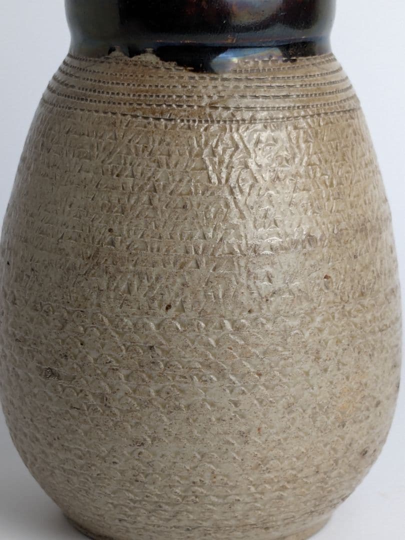 美濃　掛分鎧手徳利　18〜19世紀初　江戸時代　　酒器　花入　花器