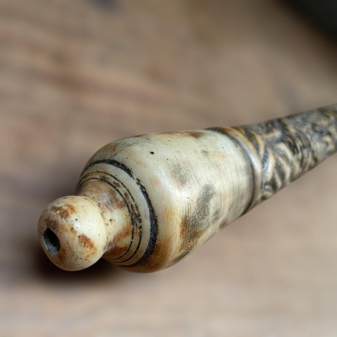 中国 骨董 古玩 古美術 アンティーク 阿片 煙管 アヘン パイプ 彫刻