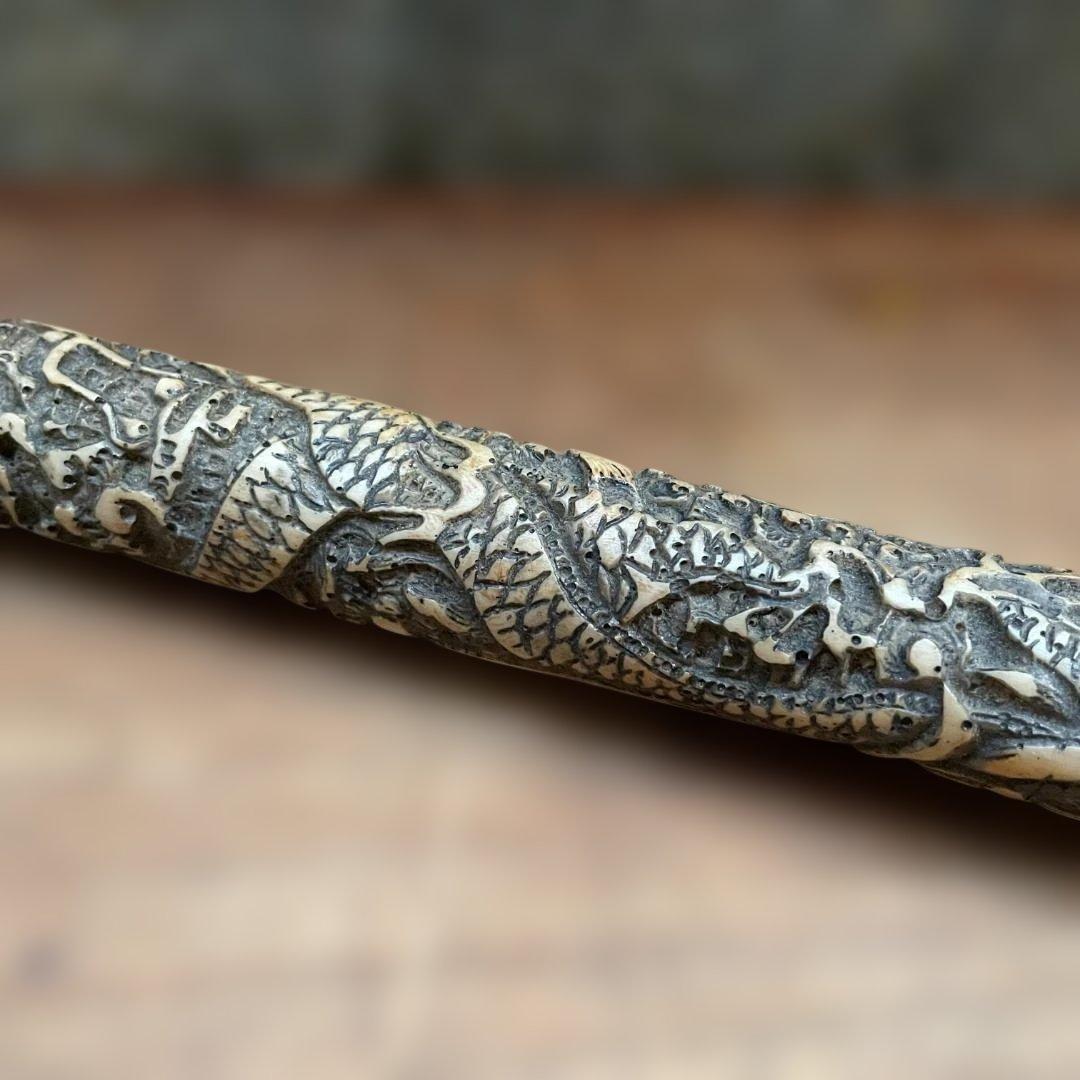 中国 骨董 古玩 古美術 アンティーク 阿片 煙管 アヘン パイプ 彫刻