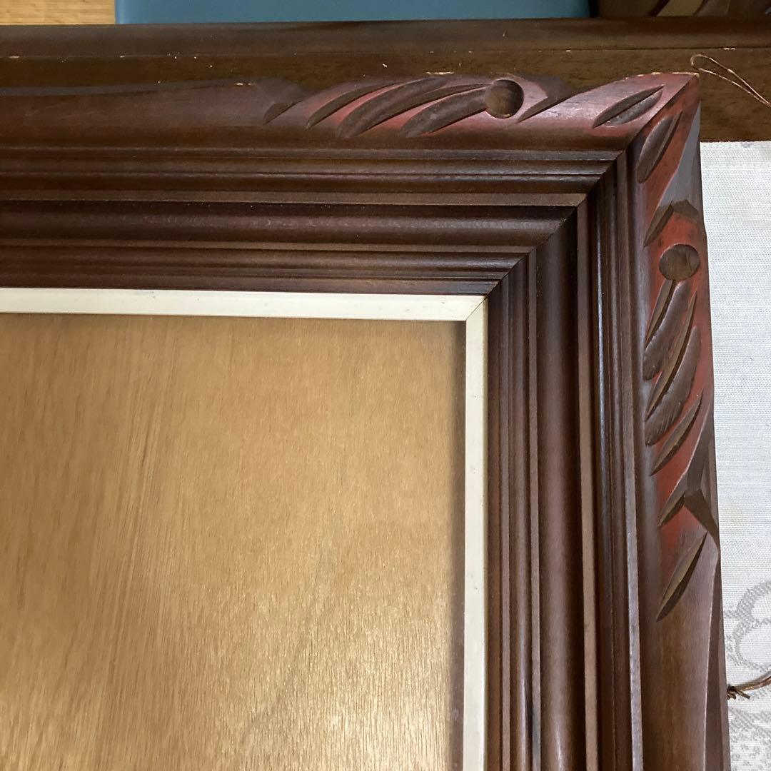 アンティーク額縁フレーム　油絵　木製額縁　古道具