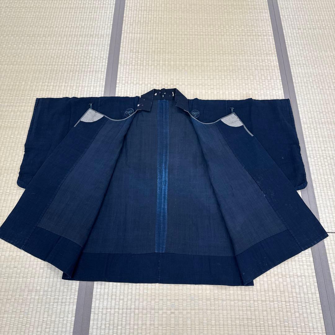 藍染木綿　道行　江戸時代　古布