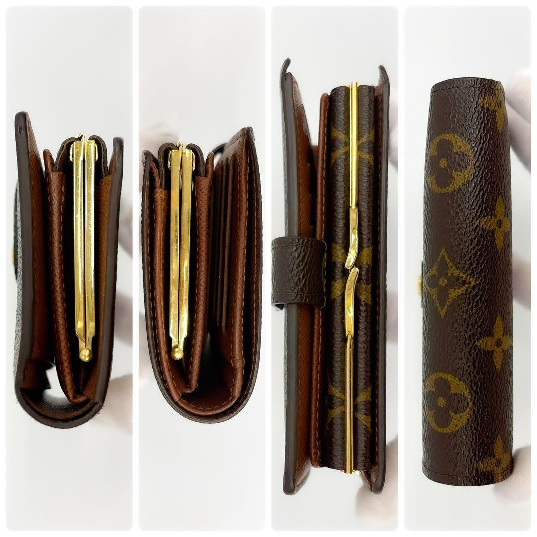 Kumi　新型★ルイヴィトン ヴィエノワ モノグラム 二つ折り財布 がま口