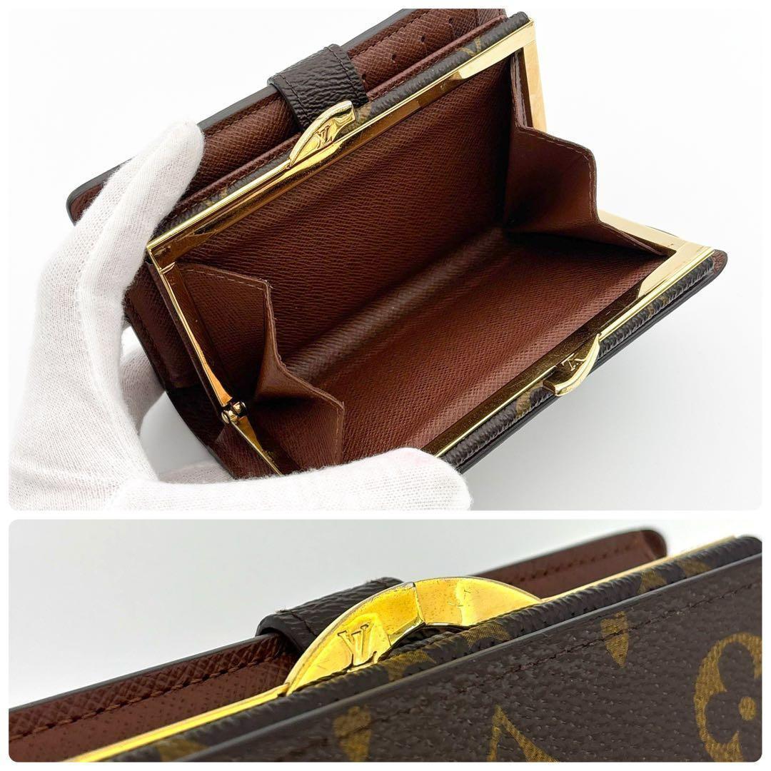 Kumi　新型★ルイヴィトン ヴィエノワ モノグラム 二つ折り財布 がま口