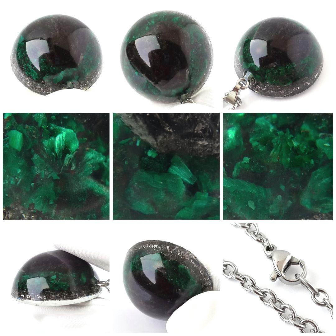 オルゴナイト｜持ち主を悪いものからひたすら守る！｜天然色モリオン×マラカイト