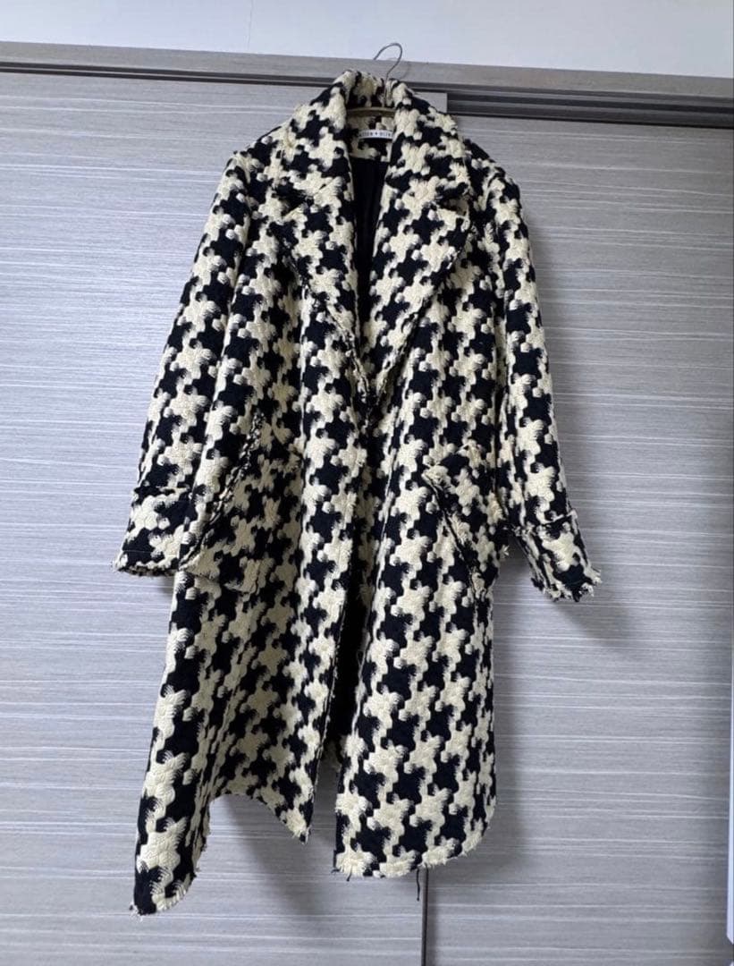 alice + olivia コート　ハウンドトゥース　アリスアンドオリヴィア
