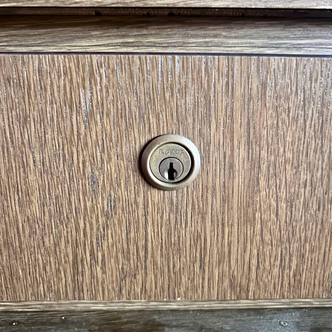 中型木製ガラスショーケース 3引き出し付き