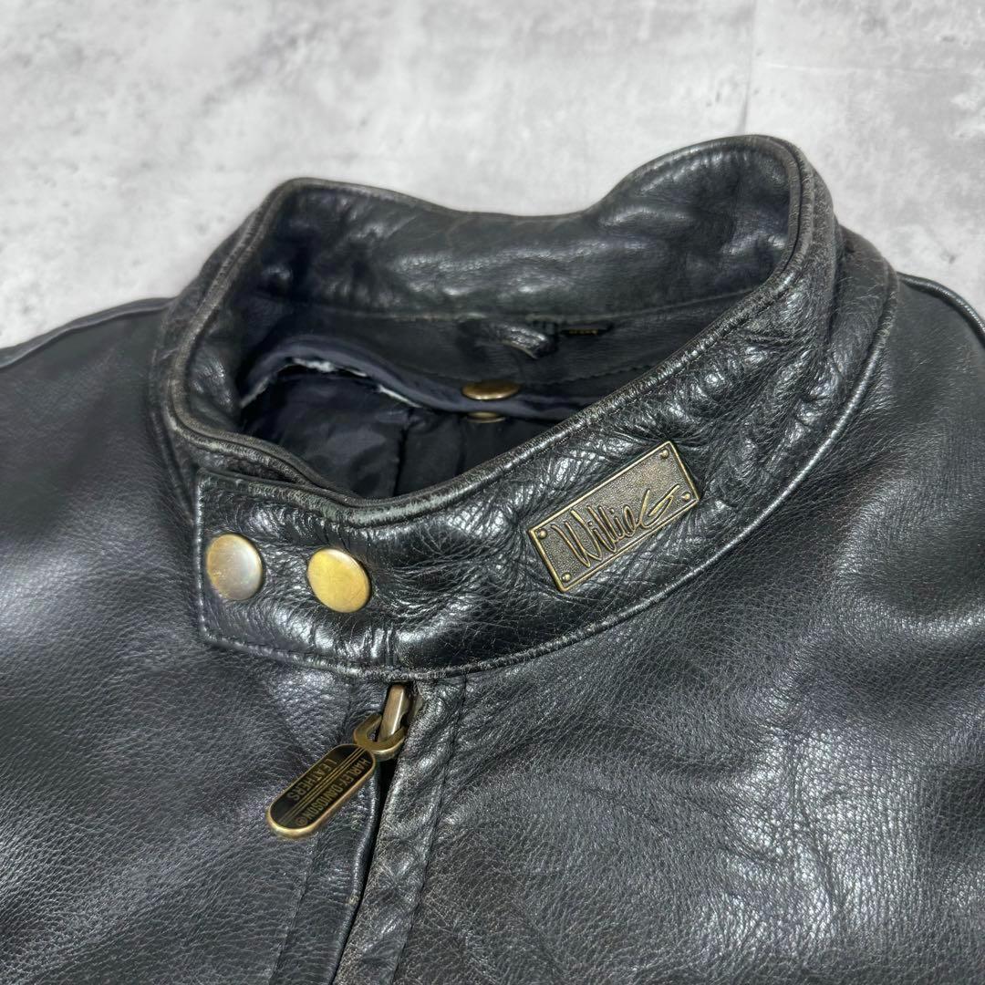 キングサイズ 44 ハーレー WillieG フリンジ ライダース レザー