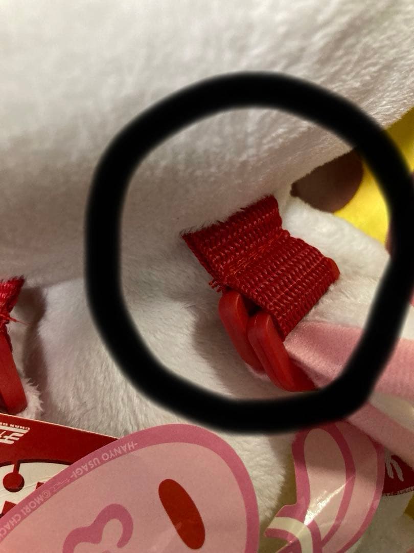 汎用うさぎ　ぬいぐるみリュックポーチ　ホワイト