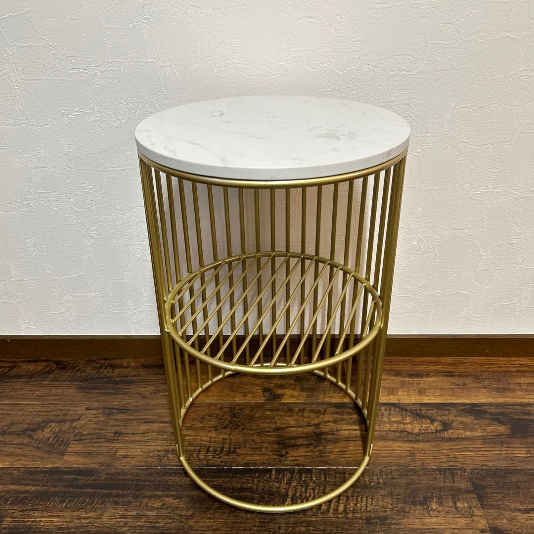 【3/18まで超特価‼️】サイドテーブル 大理石