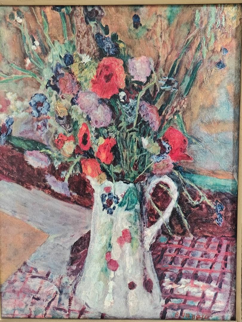 油彩画 花瓶の花 ピエールボナール 複製絵画