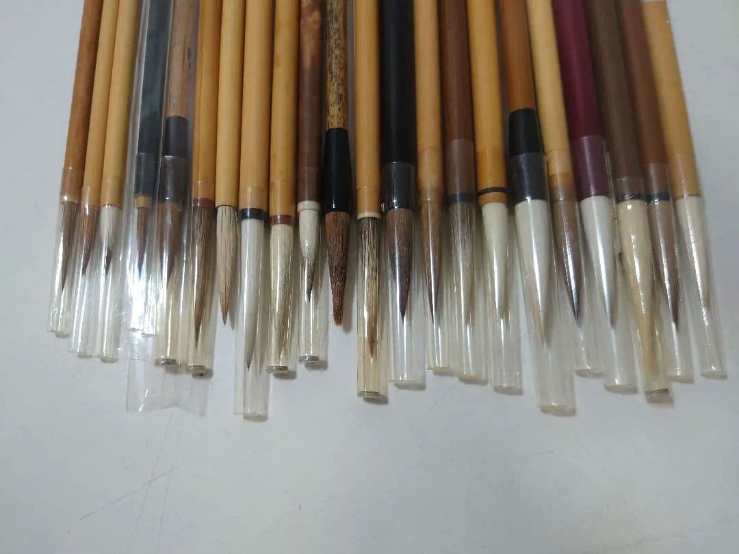 【未使用22本】総額7万円以上！ 伝統工芸品 筆 習字 書道 熊野筆 毛筆