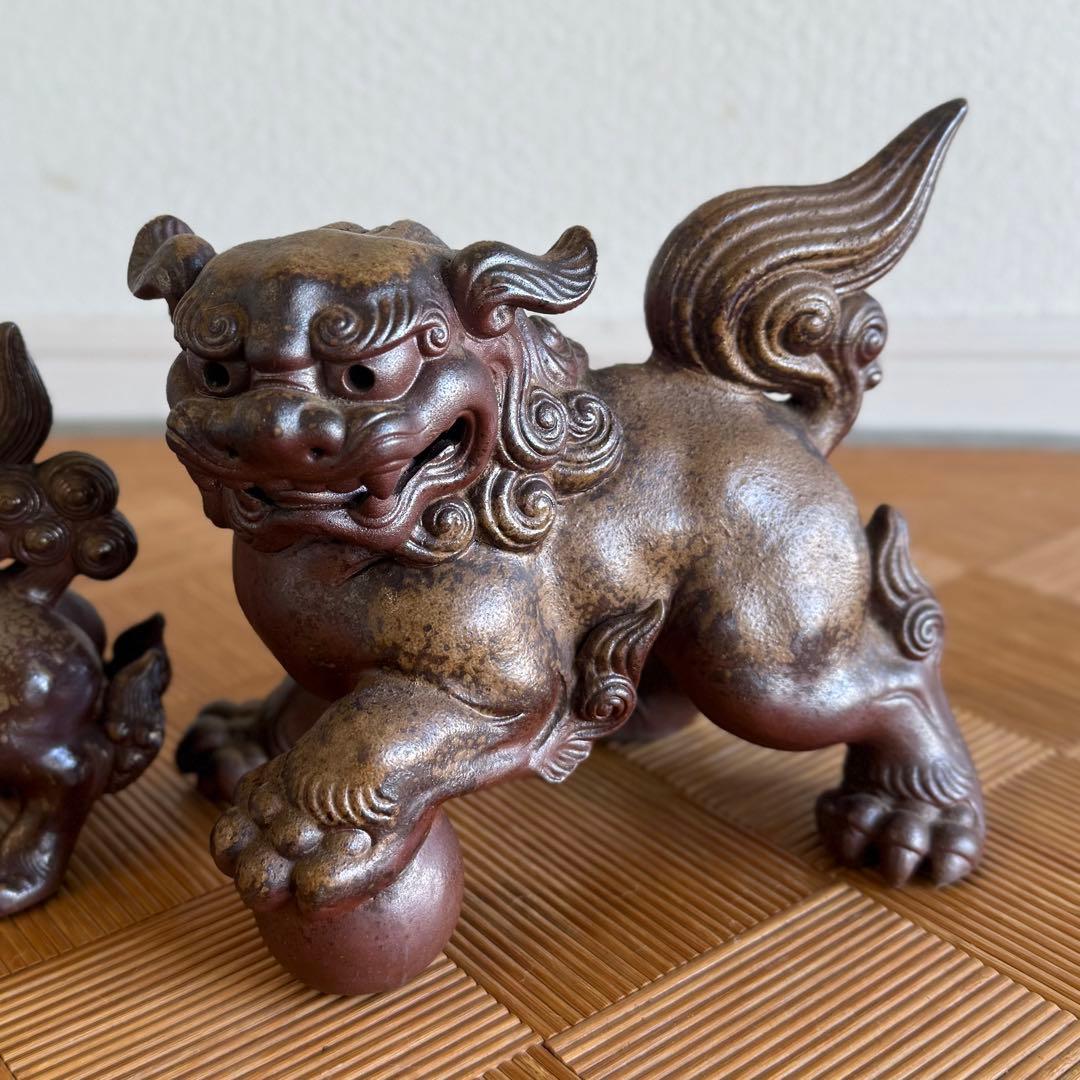 G*n様 SNT935 古備前 名工 香山 造 獅子 狛犬 玉乗り獅子 備前焼