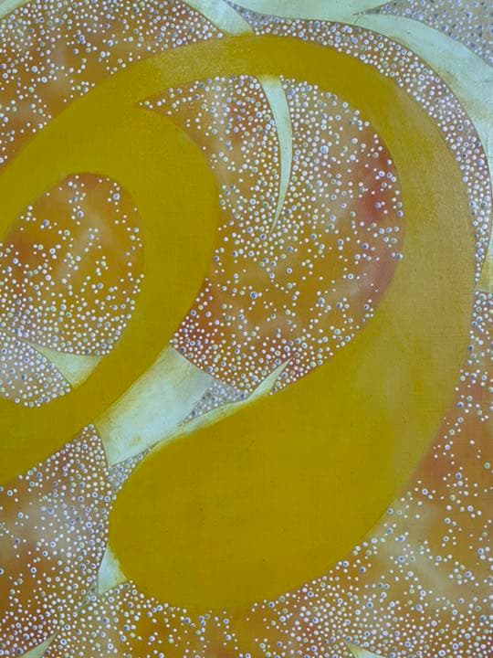 油絵　現代アート　HIKARI    作者　あんどうまさひろ　油彩画