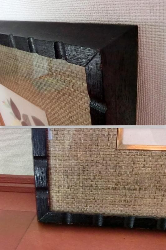 蔵出し品★真作　門井掬水　色紙　日本画　バラ　木製額縁