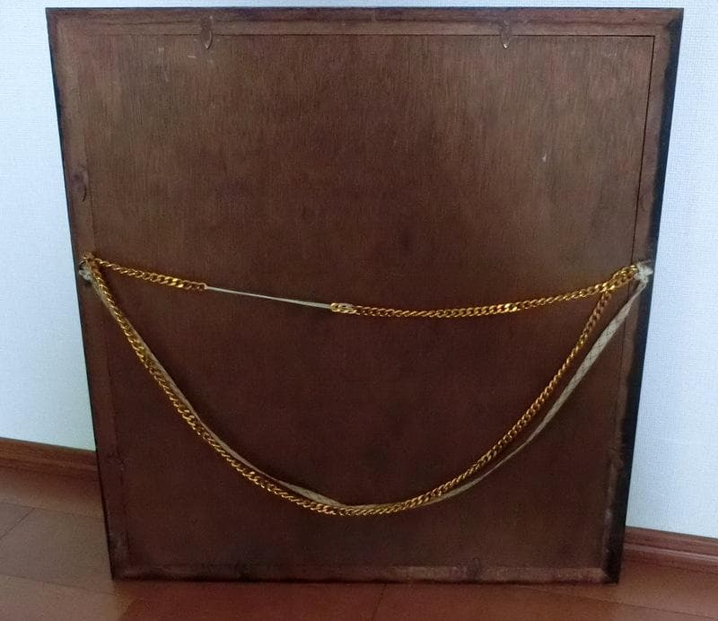 蔵出し品★真作　門井掬水　色紙　日本画　バラ　木製額縁