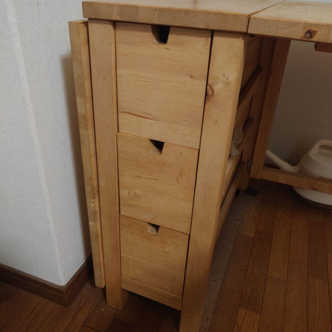 IKEA 使用感あります ノールデン　ゲートレッグテーブル