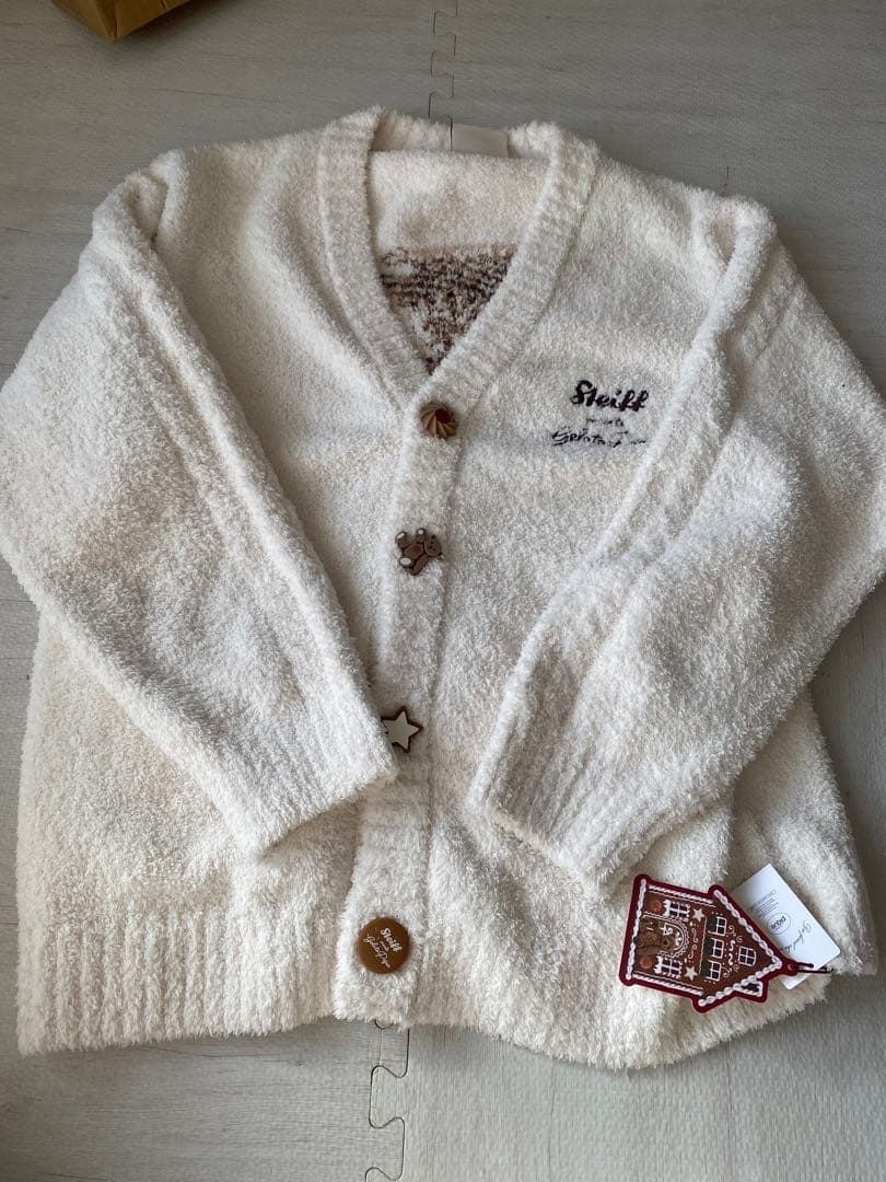 【Steiff】【UNISEX】パウダージャガードカーディガン