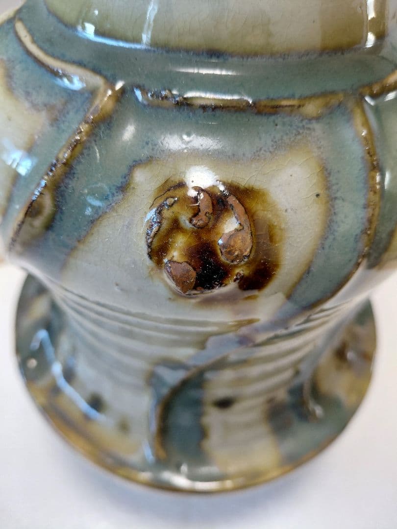 琉球壺屋焼　小橋川源慶作　ゲンケイ印あり　　約34センチ　最終価格