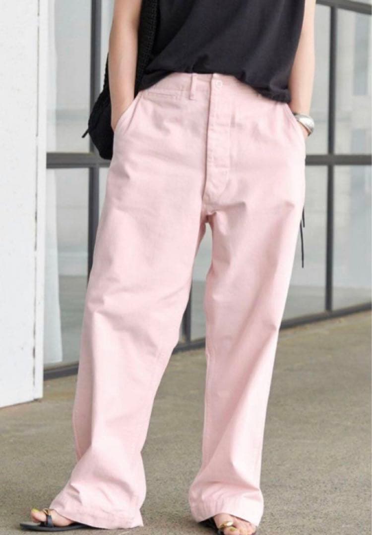 Spick and Span Higuchi×S チノワイドパンツ ピンク