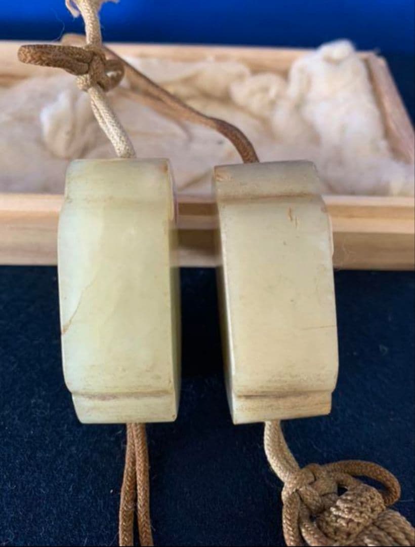 中国古美術/時代物/清 /白玉風鎮ペア