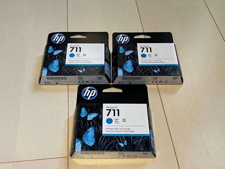 HP Designjet 711 インクカートリッジ29ml 純正3色 計11個