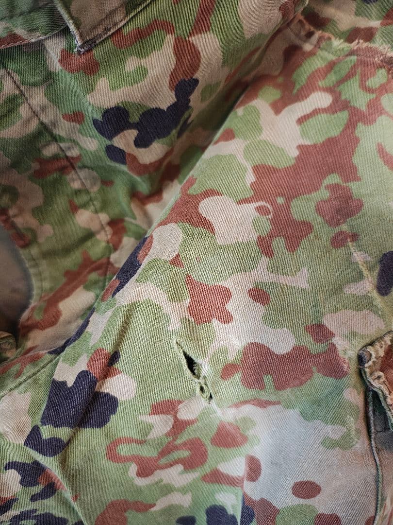 ハンドメイド 陸自迷彩コンバットシャツ 上下セット Mサイズ相当