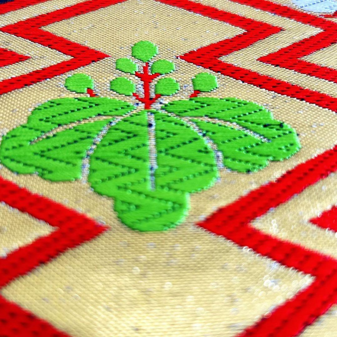 セット七五三 ７歳女の子 長着＆袖なし長襦袢＆帯＆小物　赤×黒　オシドリ　伊達衿