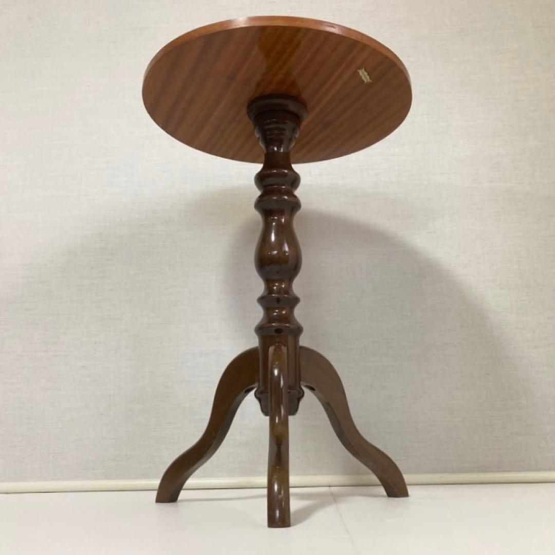 イタリア製 象嵌細工 コーヒーテーブル 丸テーブル サイドテーブル 木製 レトロ