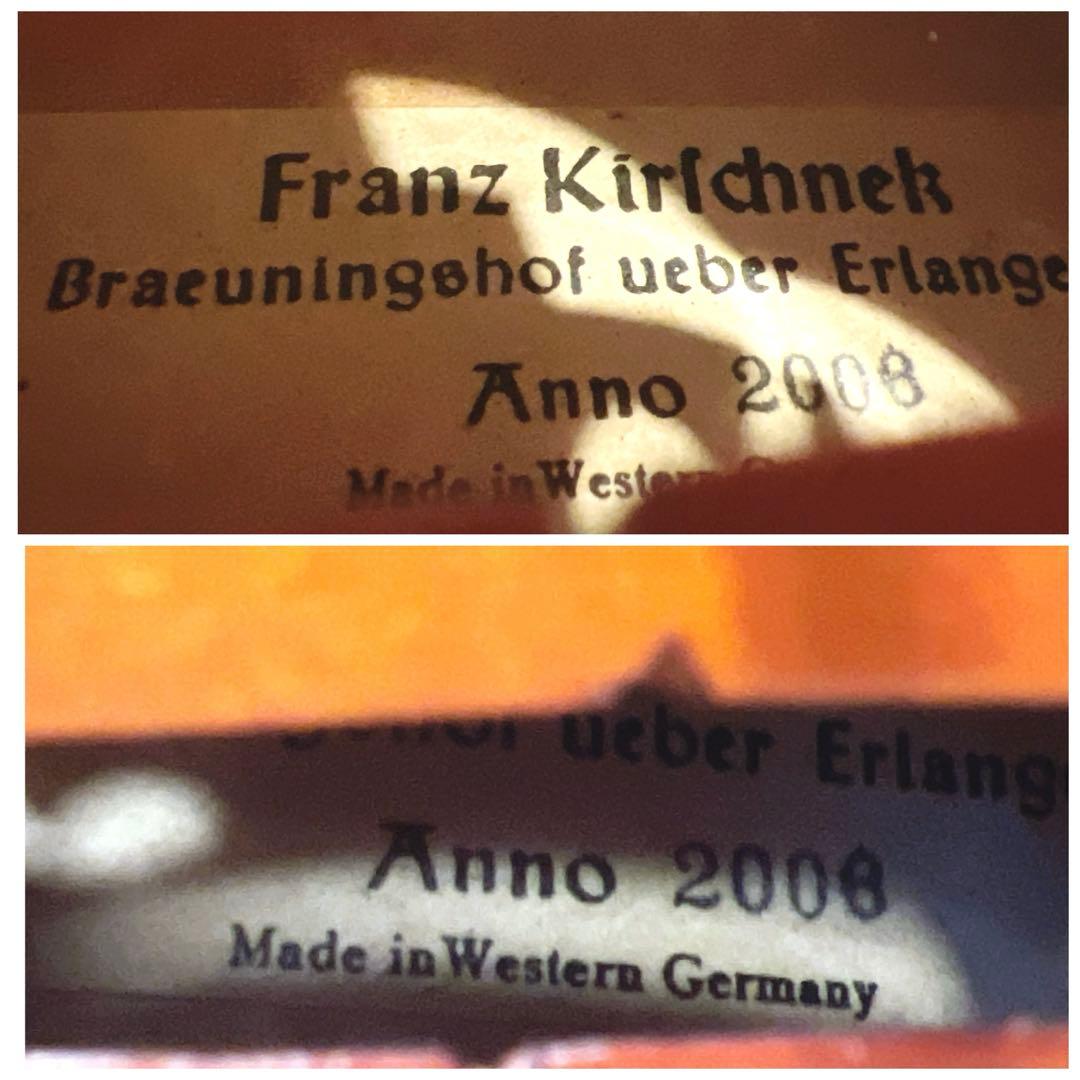 Franz Kirschnek 4/4 バイオリン 2008年製　西ドイツ
