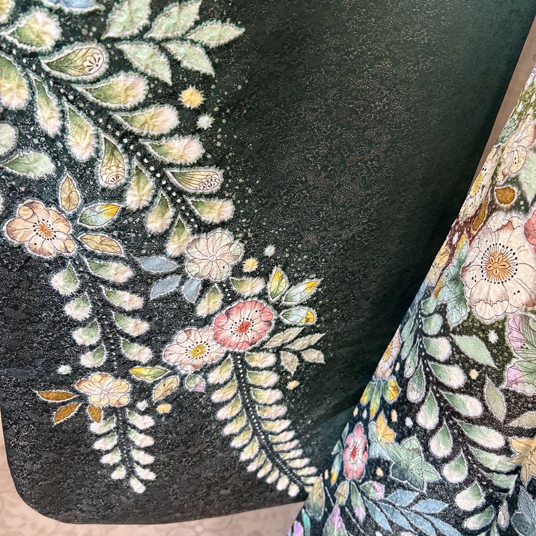 振袖　フルセット　辻が花　翠山工房　銀通し　豪華　本加工　華やか