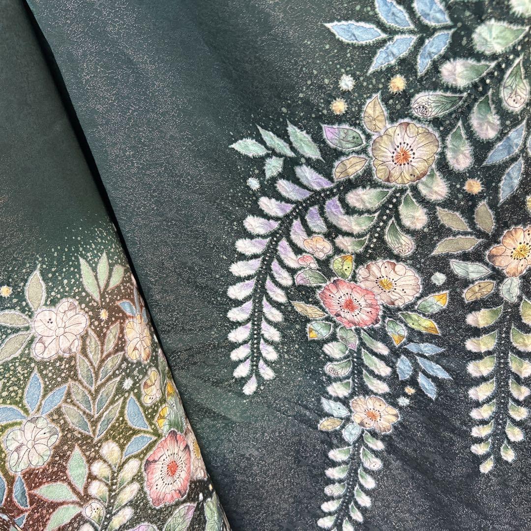 振袖　フルセット　辻が花　翠山工房　銀通し　豪華　本加工　華やか