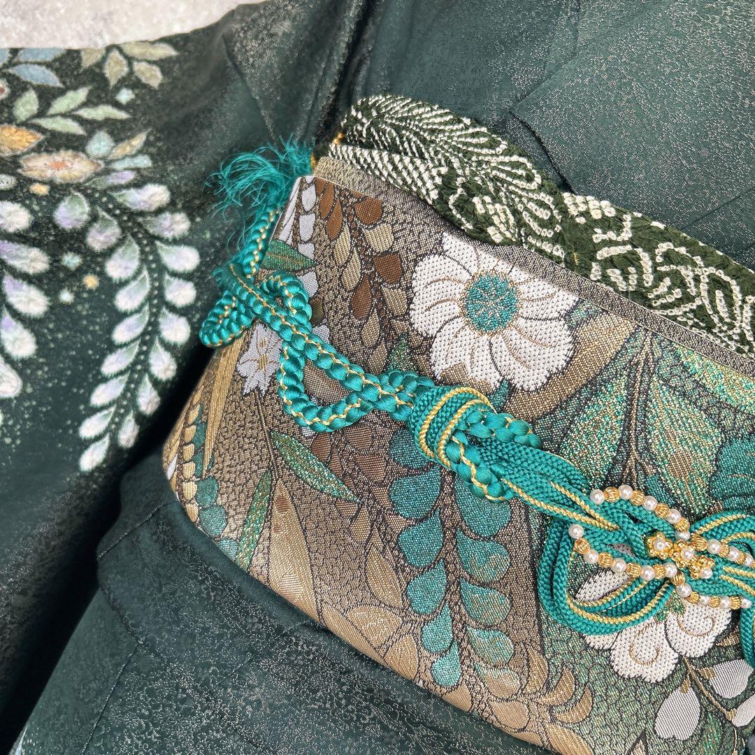 振袖　フルセット　辻が花　翠山工房　銀通し　豪華　本加工　華やか