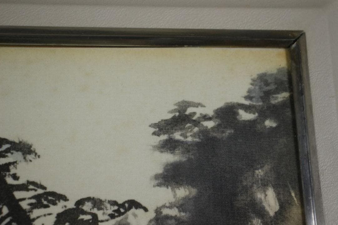 送料込 工藝画 印刷画 川合玉堂 古城図 額装 /横山大観 竹内栖鳳 伊藤深水