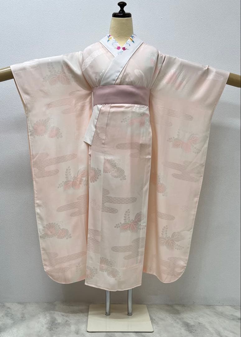 振り袖　フルセット　別誂長襦袢　金彩加工　刺繍入り　振り柄有　川島袋帯　　691