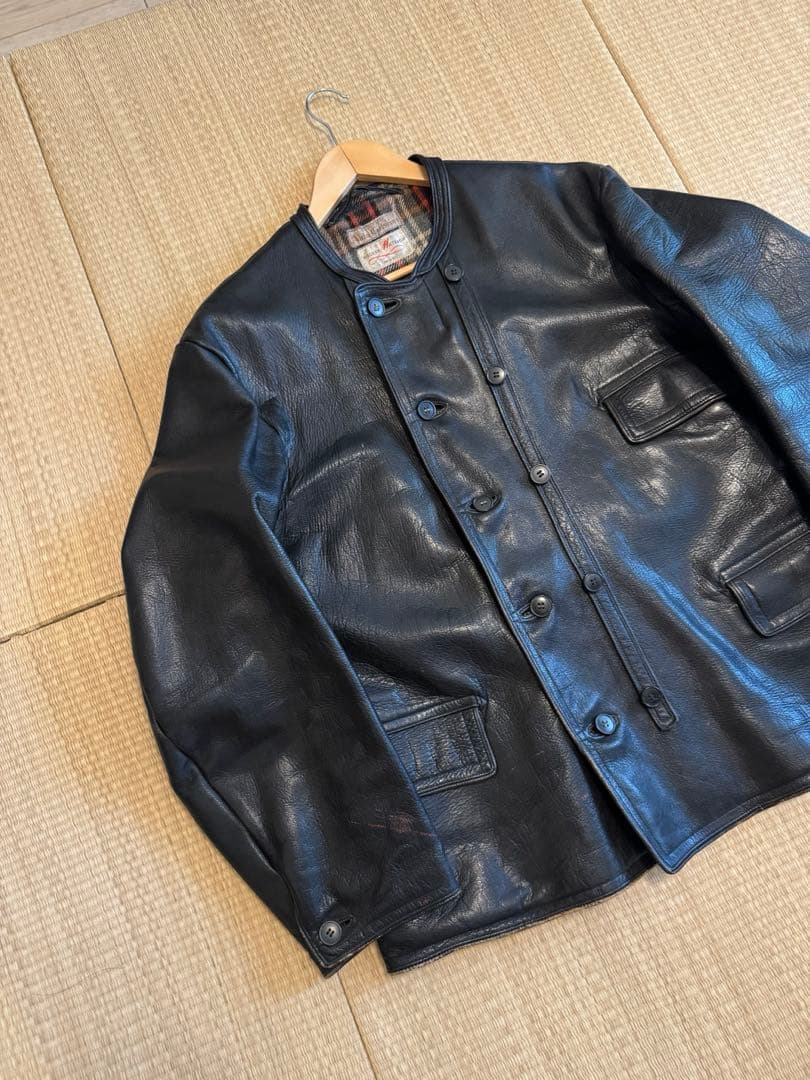 ジャケット・アウター 40's Swedish Double Breasted Leather