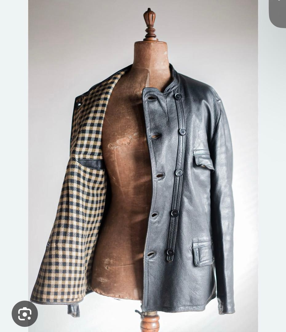 ジャケット・アウター 40's Swedish Double Breasted Leather