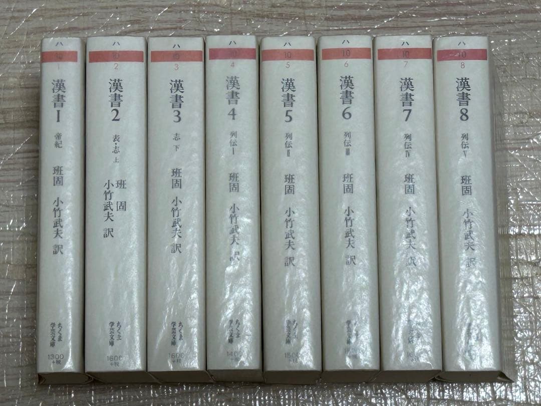 漢書　ちくま学芸文庫　全巻セット
