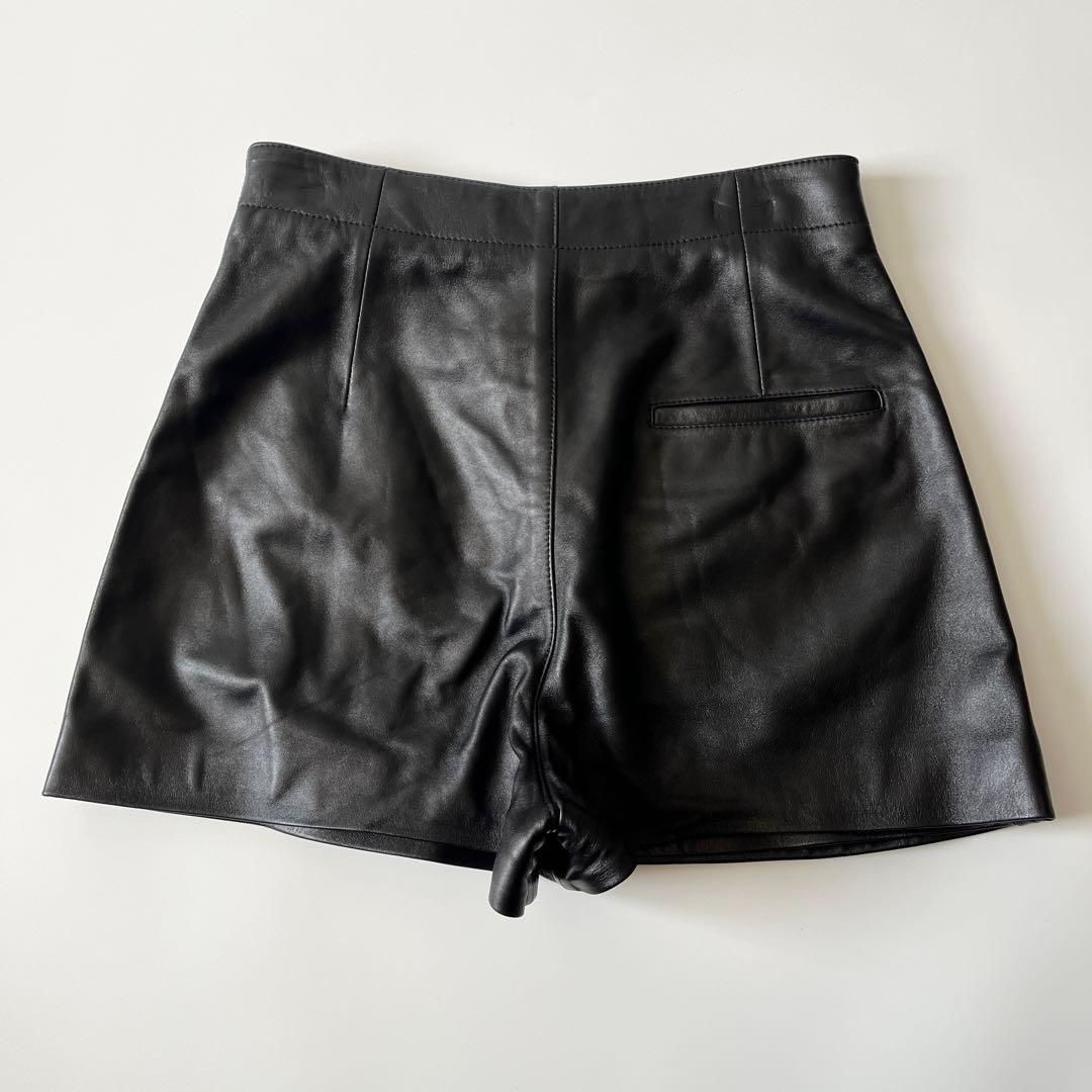 ディオール　スコート　CDバックル　ラムレザー　ブラック　38サイズ　キュロット