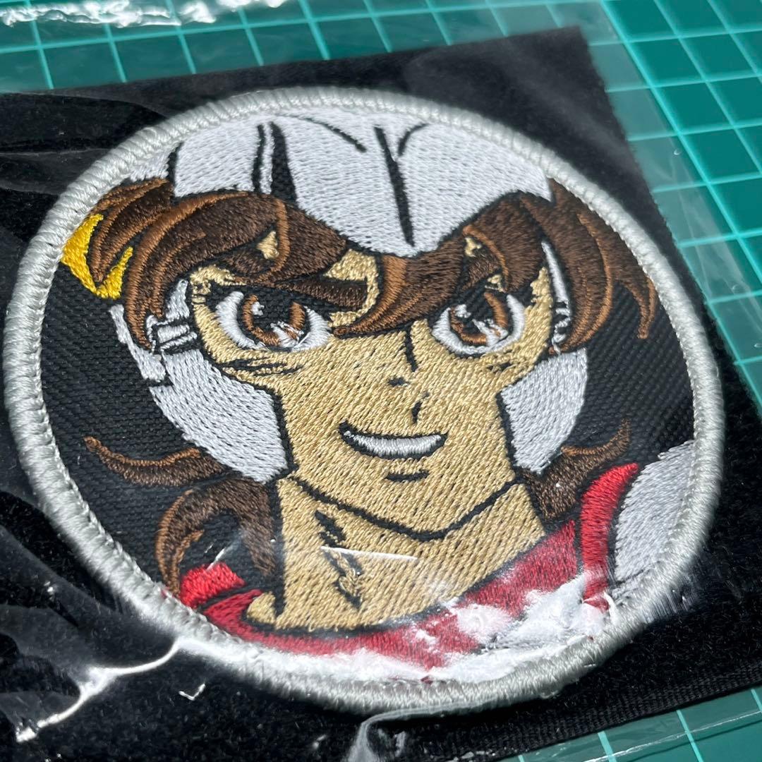 聖闘士星矢 ペガサス星矢刺繍ベルクロパッチ 直径約10cm