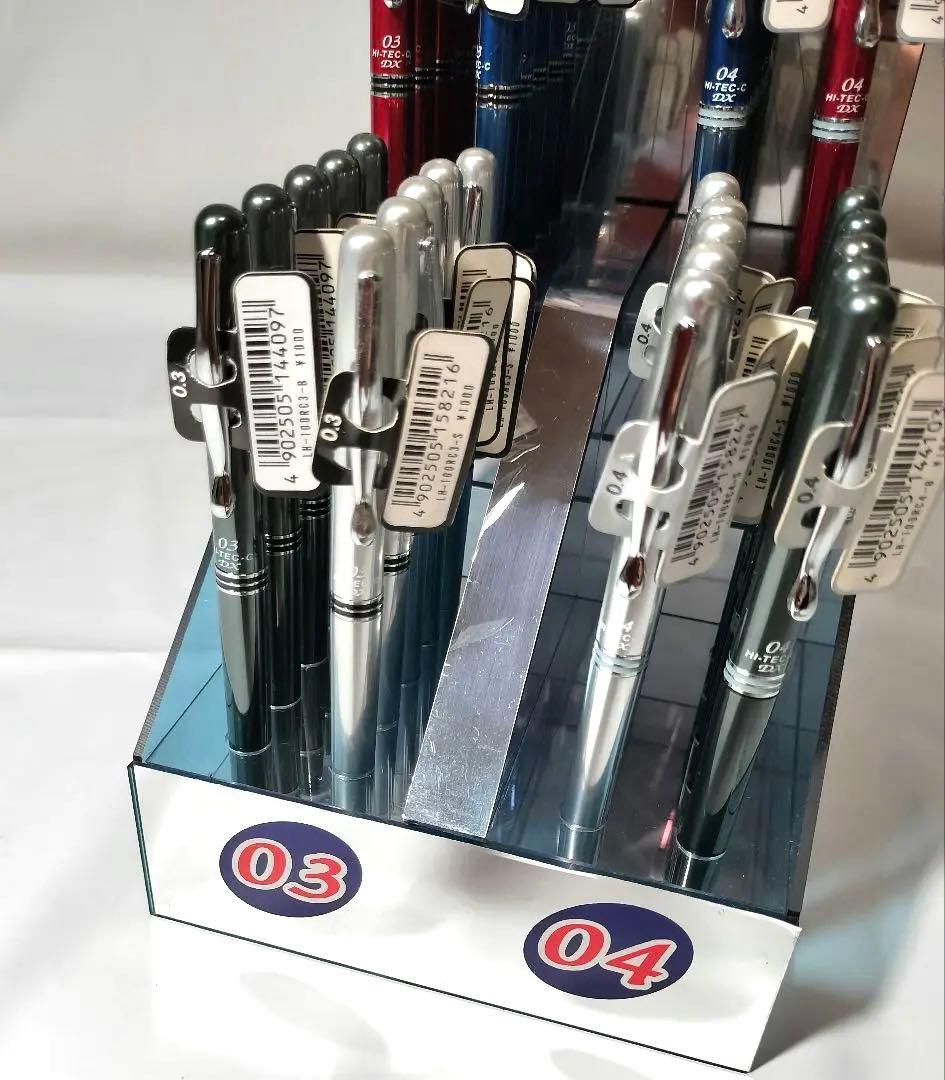 ★廃盤品★PILOT HI-TEC-C DX 0.3 0.4 陳列棚付き