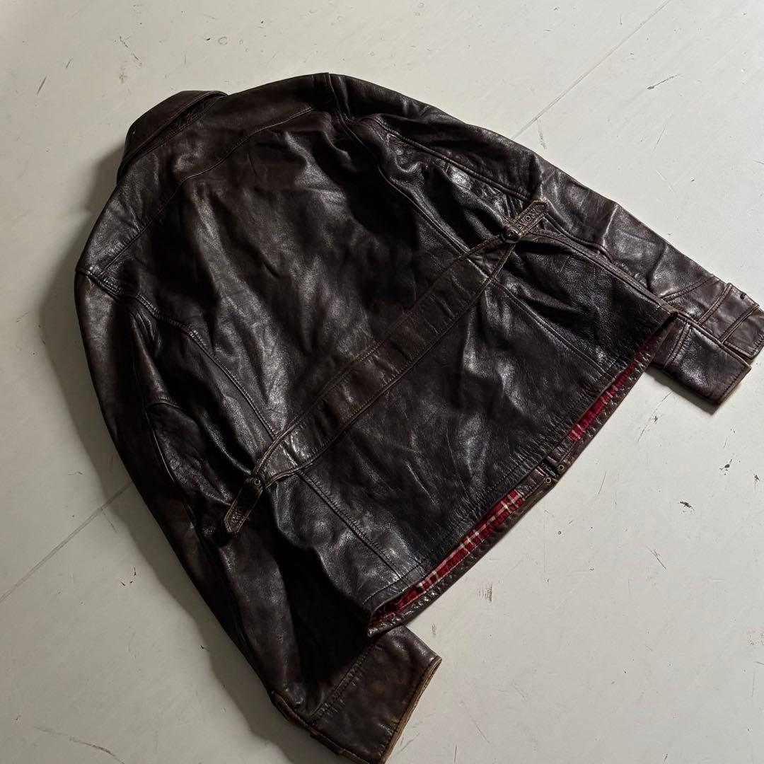 こ*ん様 00's vintage blackmeans レザージャケット アー
