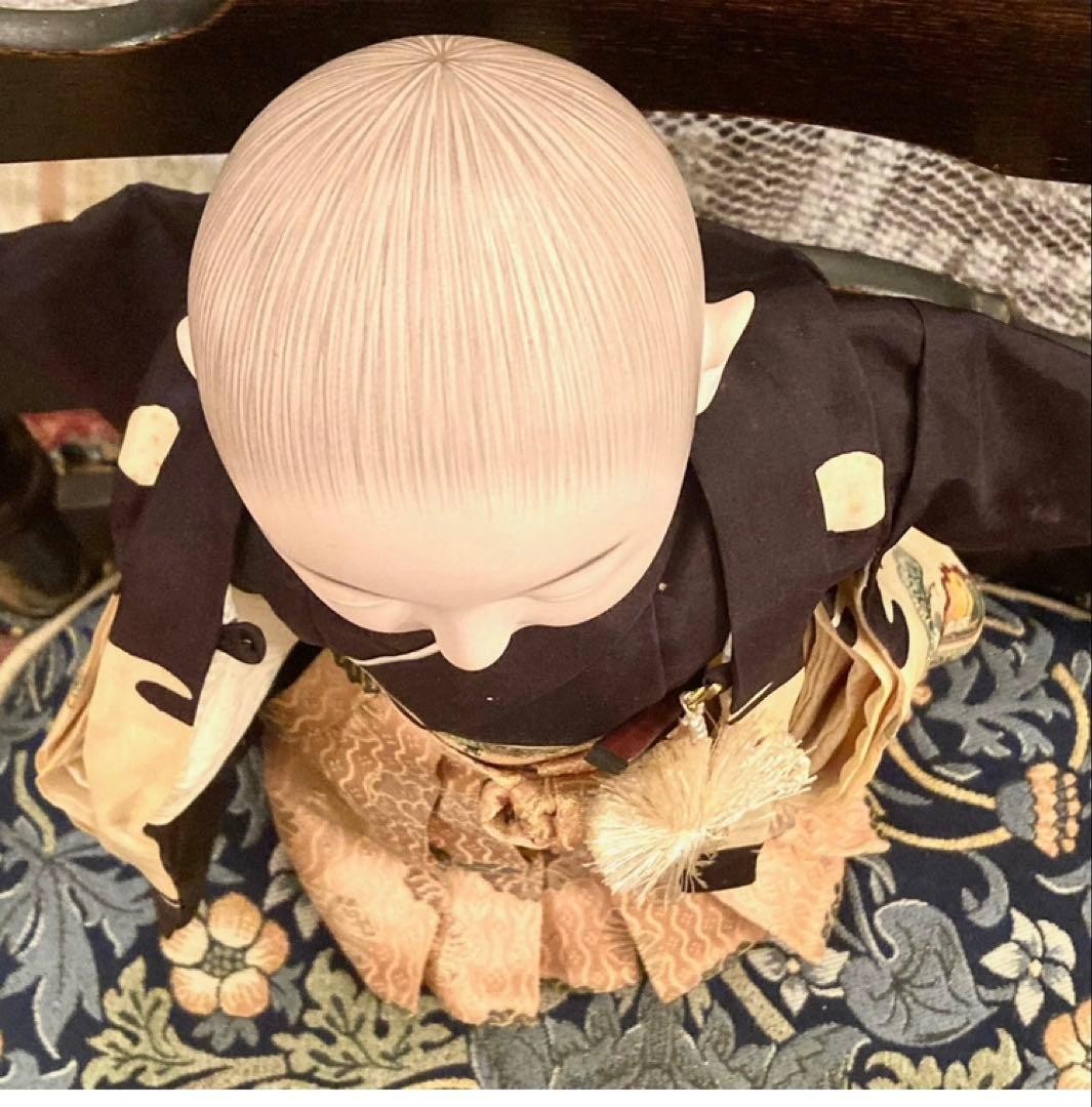 美品　アンティーク　市松人形　男の子　年代もの　昭和初期　お着物　ビンテージ