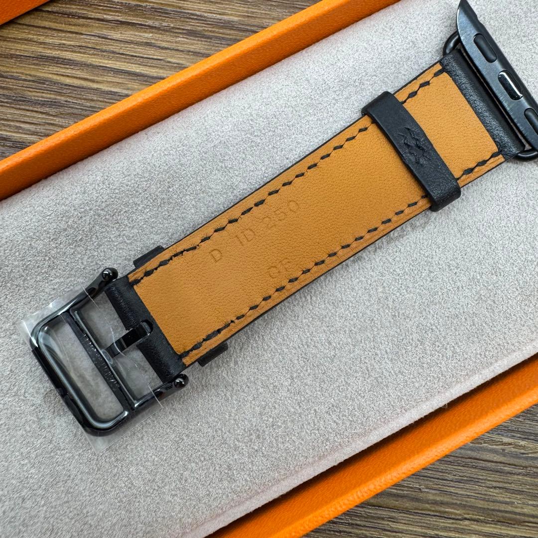 2254 Apple Watch エルメス　ブラック　ドゥブルトゥール　二重