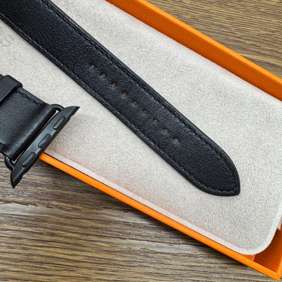 2254 Apple Watch エルメス　ブラック　ドゥブルトゥール　二重