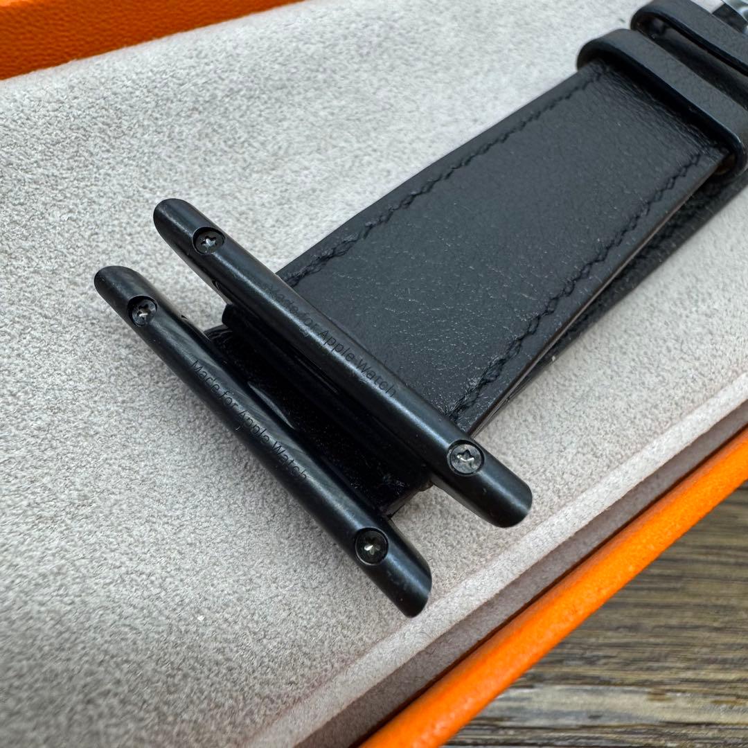 2254 Apple Watch エルメス　ブラック　ドゥブルトゥール　二重