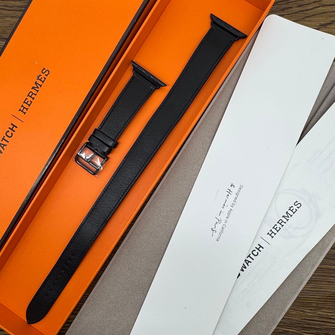 2254 Apple Watch エルメス　ブラック　ドゥブルトゥール　二重