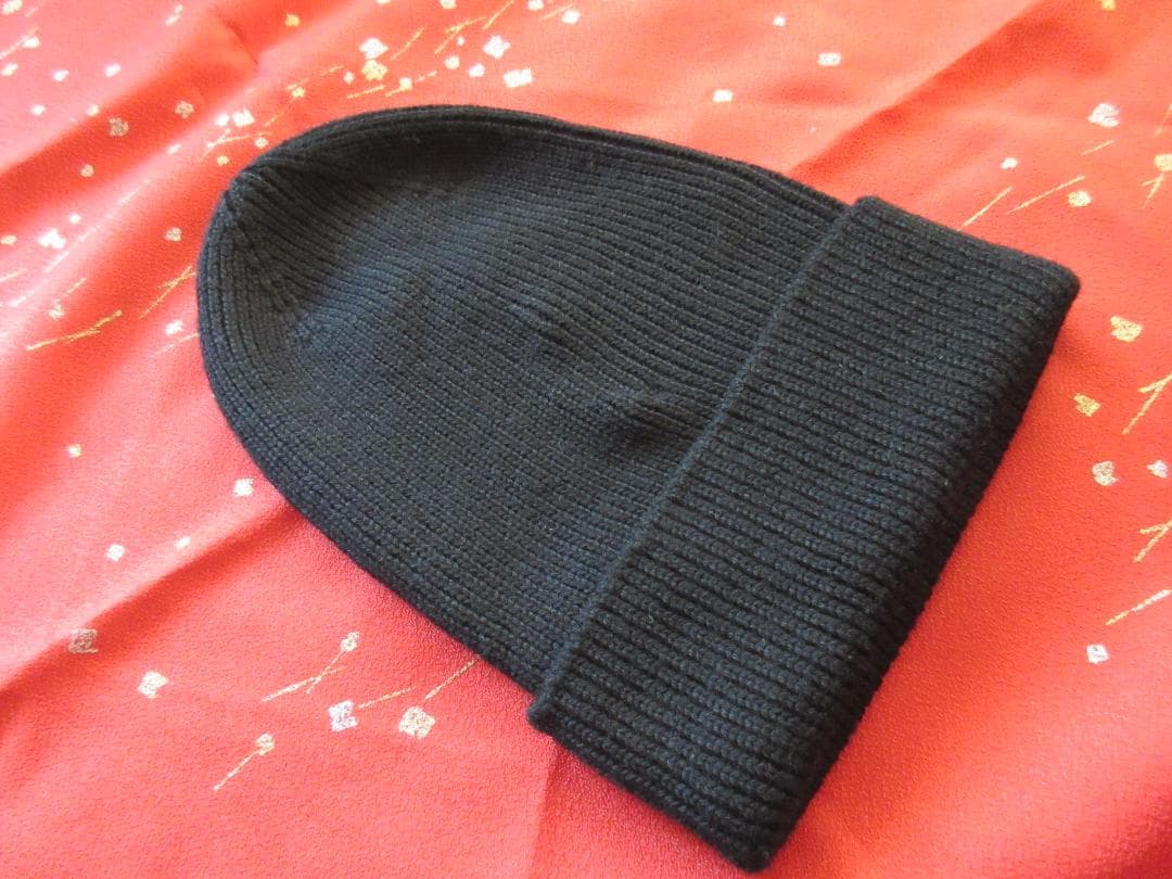 美品! MONCLER モンクレール ニット帽 ニットキャップ ビーニー 黒