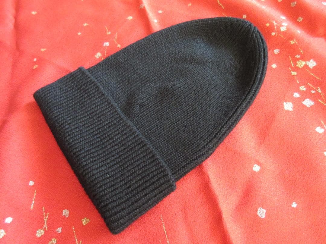 美品! MONCLER モンクレール ニット帽 ニットキャップ ビーニー 黒