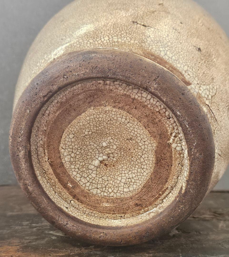 時代物❗　李朝古陶磁器系　中国古陶磁器系　肩口に目跡　雨漏り手　徳利　壺　花入